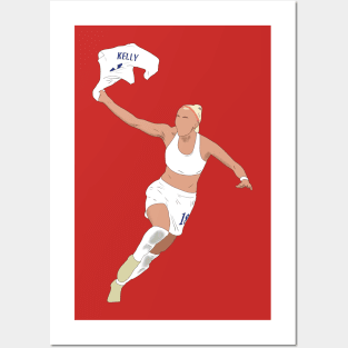 Chloe Kelly England Women Euros Final Goal Celebration Posters and Art